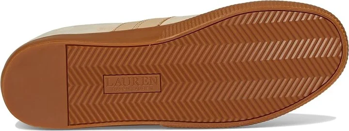 Lauren Ralph Lauren Janson II Suede Nappa Leather Sneakers Women's Shoes Sand Dune : 8.5 B - Medium - Image 3