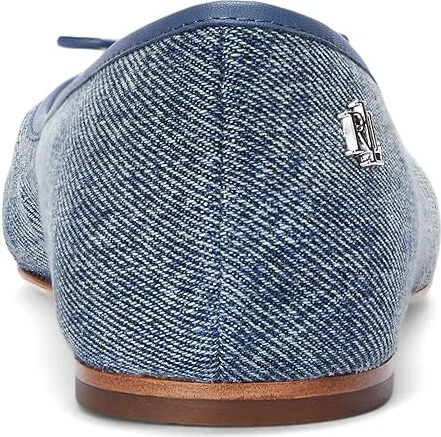 Lauren Ralph Lauren Jayna Ballet Flat Women's Flat Shoes Blue : 7.5 B - Medium, Leather - Image 3