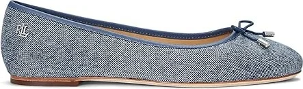 Lauren Ralph Lauren Jayna Ballet Flat Women's Flat Shoes Blue : 7.5 B - Medium, Leather - Image 4