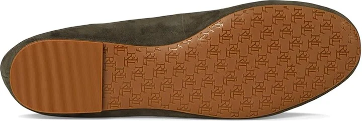 Lauren Ralph Lauren Jayna Ballet Flat Women's Flat Shoes Dark Olive : 5 B - Medium, Leather - Image 3