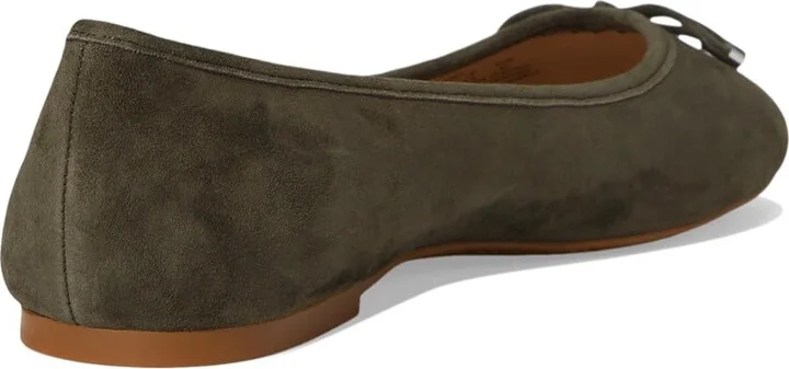 Lauren Ralph Lauren Jayna Ballet Flat Women's Flat Shoes Dark Olive : 5 B - Medium, Leather - Image 4