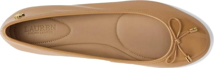 Lauren Ralph Lauren Jayna Crinkle Patent Leather Flats Women's Shoes Buff : 6 B - Medium, Leather/Rubber - Image 2