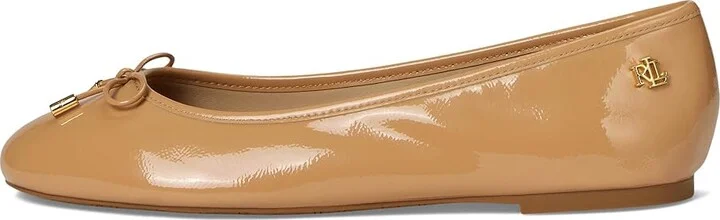 Lauren Ralph Lauren Jayna Crinkle Patent Leather Flats Women's Shoes Buff : 6 B - Medium, Leather/Rubber - Image 6
