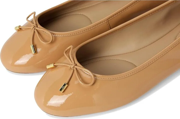 Lauren Ralph Lauren Jayna Crinkle Patent Leather Flats Women's Shoes Buff : 6 B - Medium, Leather/Rubber - Image 7