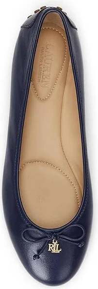 Lauren Ralph Lauren Jayna Driver Flat Women's Flat Shoes Refined Navy : 5 B - Medium, Leather - Image 2