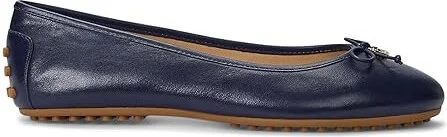 Lauren Ralph Lauren Jayna Driver Flat Women's Flat Shoes Refined Navy : 5 B - Medium, Leather - Image 4