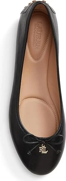 Lauren Ralph Lauren Jayna Driver Women's Flat Shoes Black : 6 B - Medium, Leather - Image 2