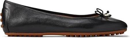 Lauren Ralph Lauren Jayna Driver Women's Flat Shoes Black : 6 B - Medium, Leather - Image 4