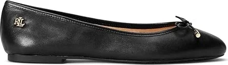 Lauren Ralph Lauren Jayna Flat Women's Flat Shoes Black : 8 B - Medium, Leather - Image 5