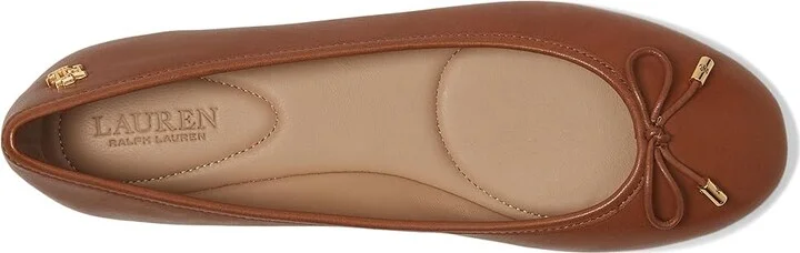 Lauren Ralph Lauren Jayna Flat Women's Flat Shoes Deep Saddle Tan : 8.5 B - Medium, Leather - Image 2