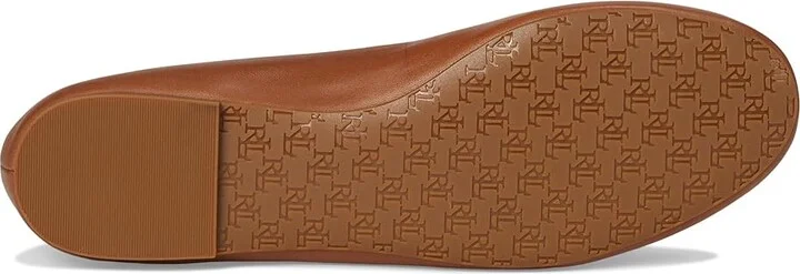 Lauren Ralph Lauren Jayna Flat Women's Flat Shoes Deep Saddle Tan : 8.5 B - Medium, Leather - Image 3
