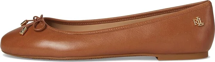 Lauren Ralph Lauren Jayna Flat Women's Flat Shoes Deep Saddle Tan : 8.5 B - Medium, Leather - Image 6