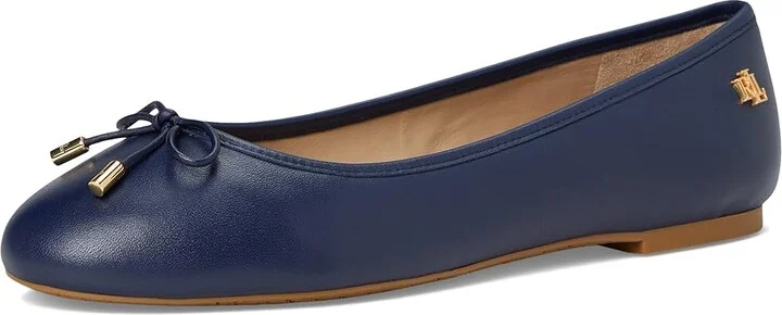 Lauren Ralph Lauren Jayna Nappa Leather Flat Women's Flat Shoes Refined Navy : 6.5 B - Medium, Leather/Nappa - Image 6