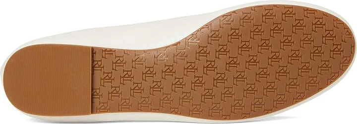 Lauren Ralph Lauren Jayna Nappa Leather Flat Women's Flat Shoes Soft White : 9 B - Medium, Leather/Nappa - Image 3