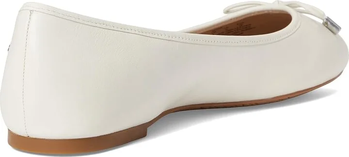 Lauren Ralph Lauren Jayna Nappa Leather Flat Women's Flat Shoes Soft White : 9 B - Medium, Leather/Nappa - Image 4