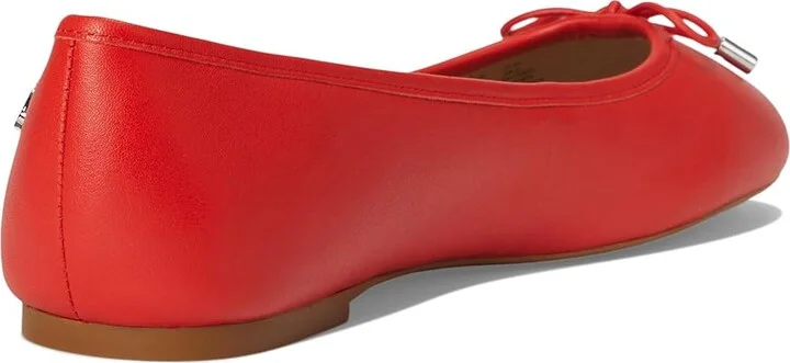 Lauren Ralph Lauren Jayna Nappa Leather Flats High Women's Heels Bright Vermilion : 7.5 B - Medium - Image 4