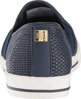 Lauren Ralph Lauren Jinny Sneaker Women's Shoes Navy : 10 B - Medium, Synthetic/Textile - Image 5