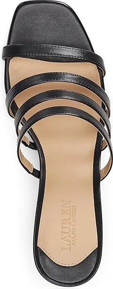 Lauren Ralph Lauren Kimmi Sandals Women's Sandals Black : 9 B - Medium, Leather - Image 2