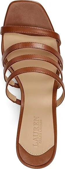 Lauren Ralph Lauren Kimmi Sandals Women's Sandals Deep Saddle Tan : 8 B - Medium, Leather - Image 2