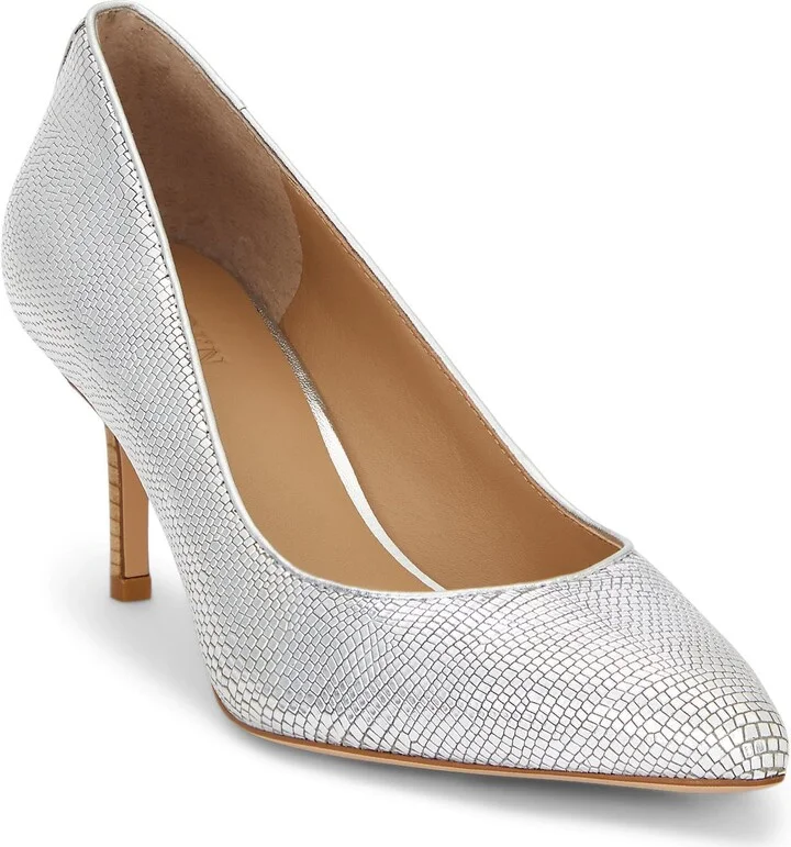 Lauren Ralph Lauren Lanette Pump Polished Silver 9.5 B (M)
