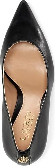 Lauren Ralph Lauren Lanette Pump Women's Shoes Black : 6.5 B - Medium, Leather/Suede - Image 2
