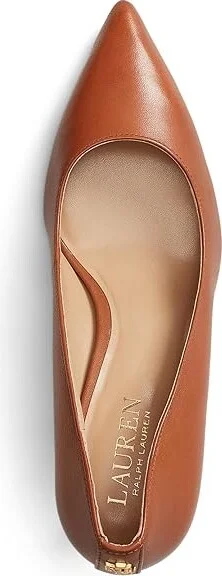 Lauren Ralph Lauren Lanette Pump Women's Shoes Deep Saddle Tan : 7.5 B - Medium, Leather/Suede - Image 2