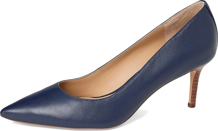 Lauren Ralph Lauren Lanette Pump Women's Shoes Refined Navy : 10 B - Medium, Leather - Image 5