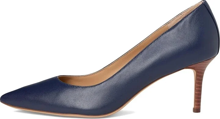 Lauren Ralph Lauren Lanette Pump Women's Shoes Refined Navy : 10 B - Medium, Leather - Image 6