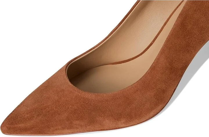 Lauren Ralph Lauren Lanette Suede Block-Heel Pumps High Women's Heels Lauren Tan : 6 B - Medium - Image 7