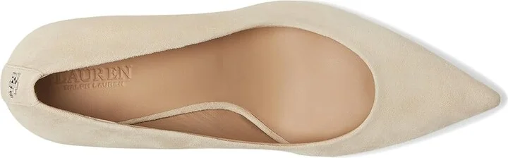 Lauren Ralph Lauren Lanette Suede Block-Heel Pumps High Women's Heels Sand Dune : 6.5 B - Medium - Image 2