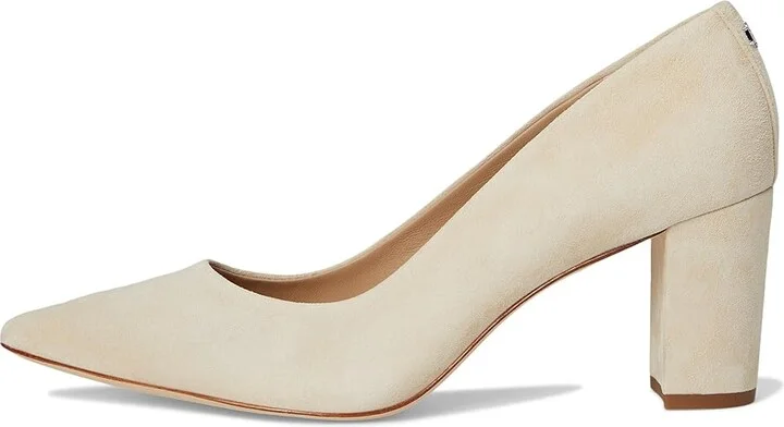 Lauren Ralph Lauren Lanette Suede Block-Heel Pumps High Women's Heels Sand Dune : 6.5 B - Medium - Image 6