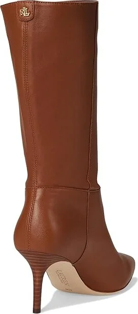 Lauren Ralph Lauren Leannah Nappa Leather Boots Women's Boots Lauren Tan : 6.5 B - Medium - Image 4
