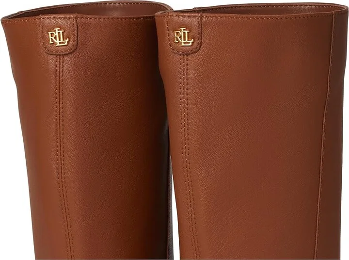 Lauren Ralph Lauren Leannah Nappa Leather Boots Women's Boots Lauren Tan : 6.5 B - Medium - Image 7