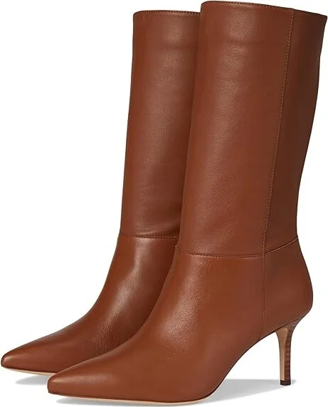 Lauren Ralph Lauren Leannah Nappa Leather Boots Women's Boots Lauren Tan : 6.5 B - Medium
