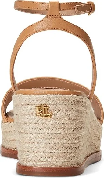 Lauren Ralph Lauren Leona Espadrille Women's Sandals Buff : 11 B - Medium, Leather - Image 3