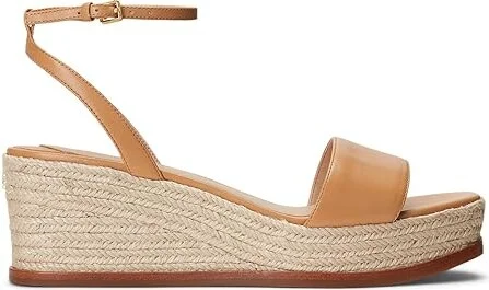 Lauren Ralph Lauren Leona Espadrille Women's Sandals Buff : 11 B - Medium, Leather - Image 4