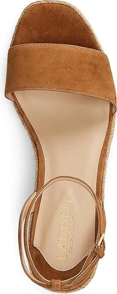 Lauren Ralph Lauren Leona Suede Espadrille Women's Sandals Whiskey : 11 B - Medium, Leather/Suede - Image 2
