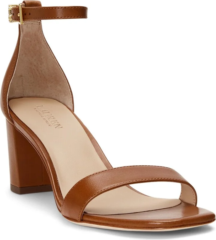 Lauren Ralph Lauren Logan Sandal Deep Saddle Tan 8.5 B (M)