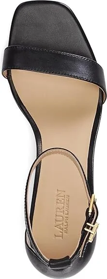 Lauren Ralph Lauren Logan Sandal Women's Sandals Black : 6.5 B - Medium, Leather - Image 2