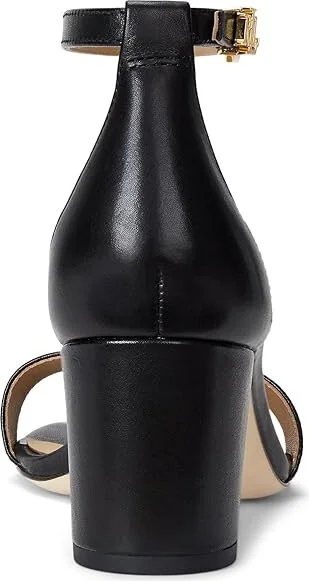 Lauren Ralph Lauren Logan Sandal Women's Sandals Black : 6.5 B - Medium, Leather - Image 3