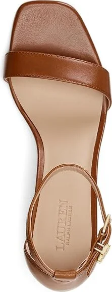Lauren Ralph Lauren Logan Sandal Women's Sandals Deep Saddle Tan : 10 B - Medium, Leather - Image 2