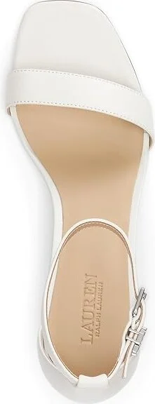 Lauren Ralph Lauren Logan Sandal Women's Sandals Soft White : 10 B - Medium, Leather - Image 2