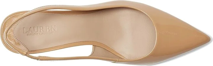 Lauren Ralph Lauren Lolah II Patent Leather Slingback Pumps High Women's Heels Buff : 8 B - Medium, Leather/Rubber - Image 2
