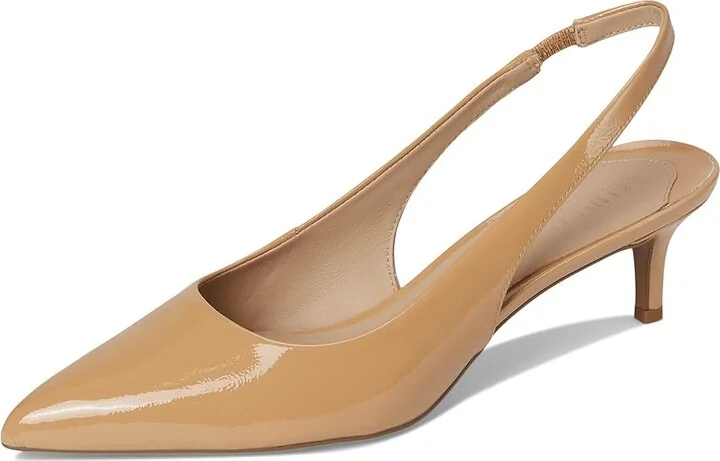 Lauren Ralph Lauren Lolah II Patent Leather Slingback Pumps High Women's Heels Buff : 8 B - Medium, Leather/Rubber - Image 5