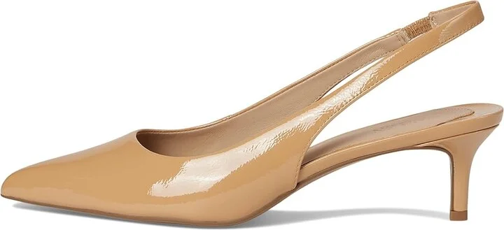 Lauren Ralph Lauren Lolah II Patent Leather Slingback Pumps High Women's Heels Buff : 8 B - Medium, Leather/Rubber - Image 6