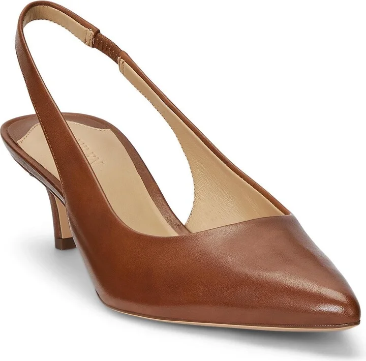 Lauren Ralph Lauren Lolah Pump Deep Saddle Tan 9 B (M)