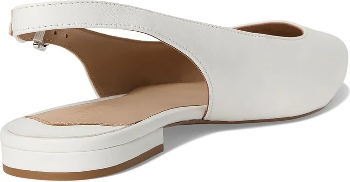 Lauren Ralph Lauren Londyn Nappa Leather Slingback Flat Women's Flat Shoes Snow White : 6 B - Medium - Image 4