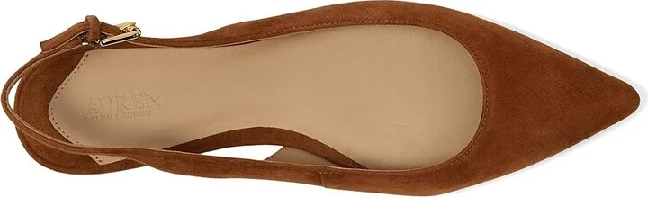 Lauren Ralph Lauren Londyn Suede Slingback Flat Women's Flat Shoes Lauren Tan : 6 B - Medium - Image 2