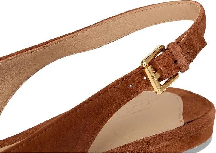 Lauren Ralph Lauren Londyn Suede Slingback Flat Women's Flat Shoes Lauren Tan : 6 B - Medium - Image 7