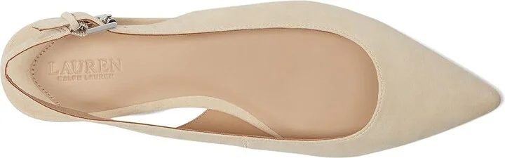 Lauren Ralph Lauren Londyn Suede Slingback Flat Women's Flat Shoes Sand Dune : 8 B - Medium - Image 2